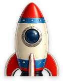 A colorful toy rocket ship resting securely on a shelf inside the Trisha & Door family memory cabinet.